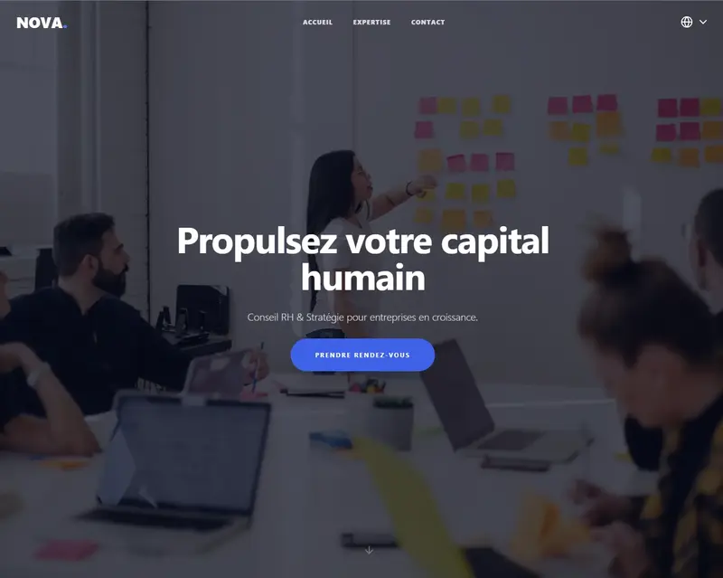 Aperçu Nova Conseil — Développement site multi-pages par 1nformax